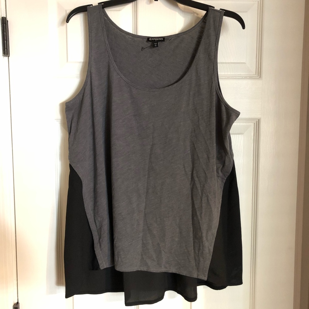 Express Junior's summer tank top grey black large